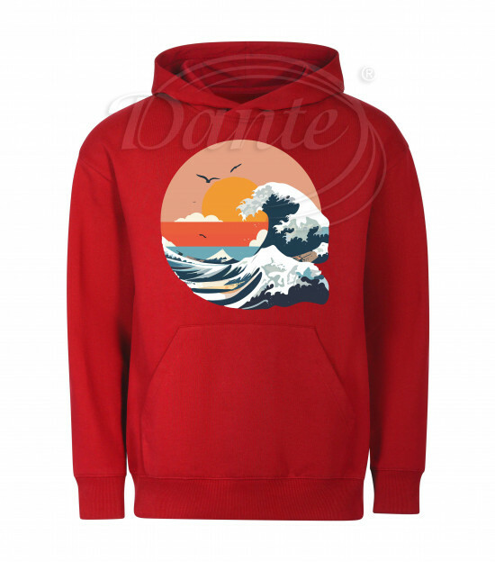 Mikina unisex červená Mořská vlna - Miu050/hl