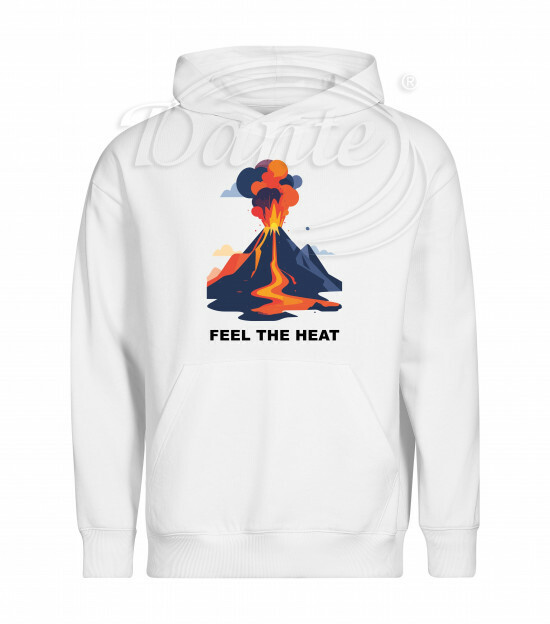 Mikina unisex bílá Sopka Feel the Heat černý text - Miu017/hl