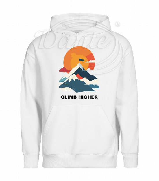 Mikina unisex bílá Horský vrchol Climb Higher - Miu009/hl