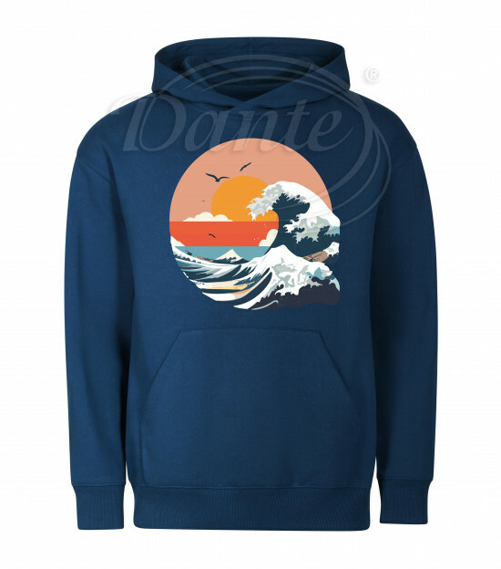 Mikina unisex tm. modrá Mořská vlna - Miu076/hl