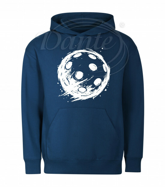 Mikina unisex tm. modrá Florbalový míček bílý - Miu064/hl