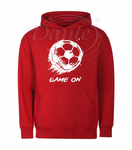 Mikina unisex červená Fotbalový míč Game On bílý - Miu044/hl