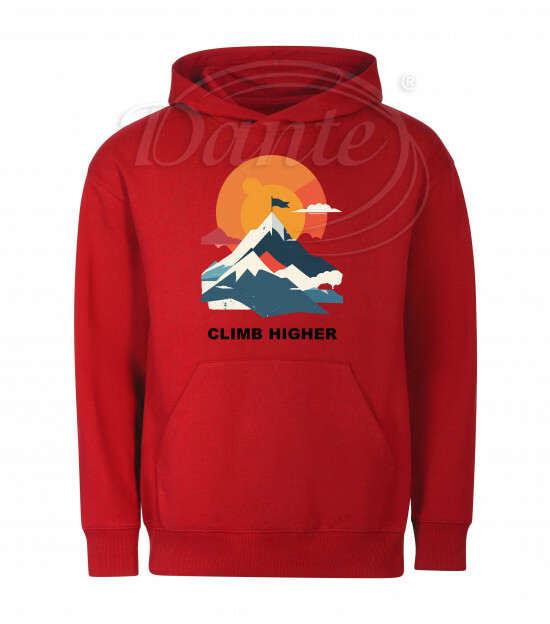 Mikina unisex červená Horský vrchol Climb Higher - Miu046/hl