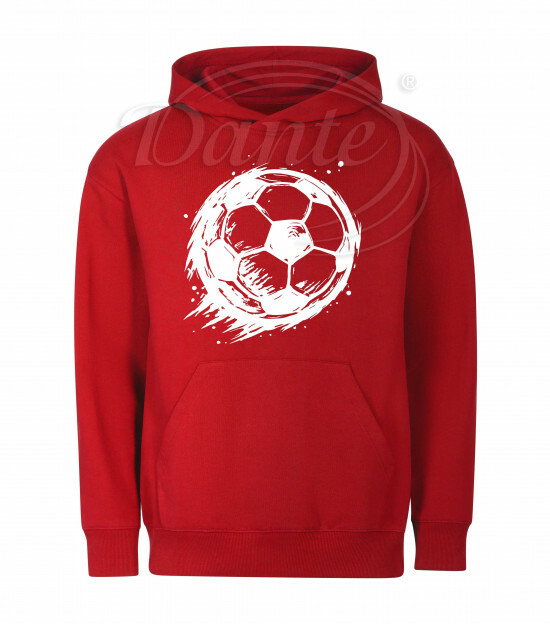 Mikina unisex červená Fotbalový míč bílý - Miu042/hl