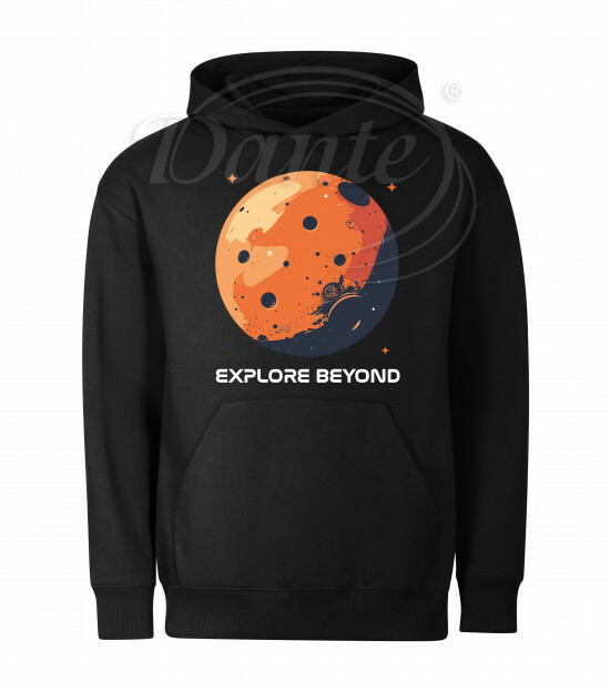 Mikina unisex černá Mars Explore Beyond bílý text - Miu026/hl