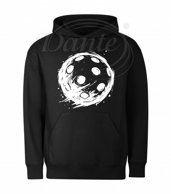 Mikina unisex černá Florbalový míček bílý - Miu021/hl