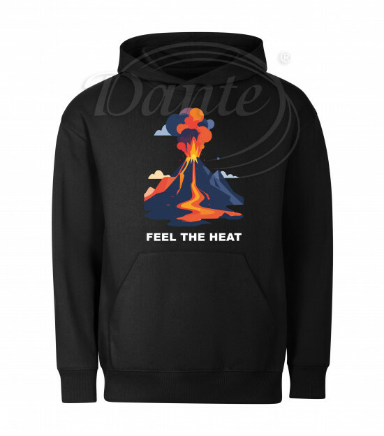 Mikina unisex černá Sopka Feel the Heat bílý text - Miu032/hl