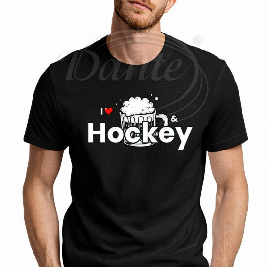 Tričko unisex černé I love pivo a hokej - THO006/hl