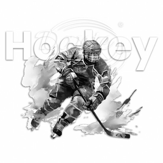 Nažehlovačka Hokejista černobílý text Hockey - NAŽ1046/hl