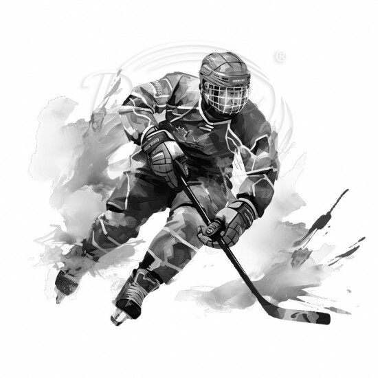 Nažehlovačka Hokejista černobílý - NAŽ1048/hl