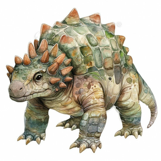 Nažehlovačka Barevný Ankylosaurus - NAŽ1054/hl