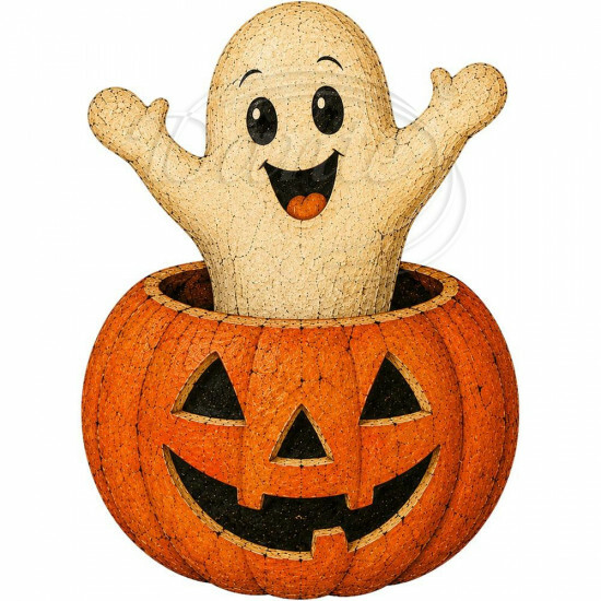 Nažehlovačka Halloweenský duch v dýni - iNAZ00033/hl