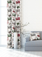 Vánoční dekorační látka 380470/101 na závěsy, polštářky, ubrusy