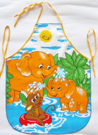 Zástěra dětská sloni oranž
