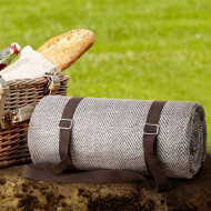 Pikniková deka LUXUS hnědobéžová