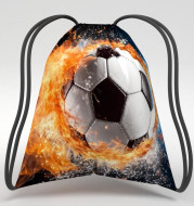 Vak na ramena hořící fotbalový míč