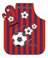 Kuchyňská zástěra Fotbal červeno-modrá