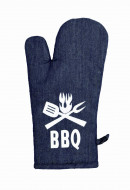 Chňapka BBQ jeans šedo-modrá