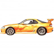 Nažehlovačka Auto drift žluté