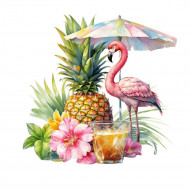 Nažehlovačka Ananas a plameňák
