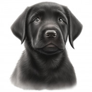 Nažehlovačka Labrador štěně černý