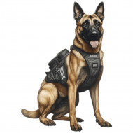 Nažehlovačka Belgický malinois policejní