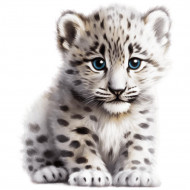 Nažehlovačka Leopard sněžný mládě