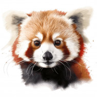 Nažehlovačka Panda červená hlava