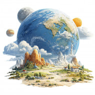 Nažehlovačka Planeta země abstraktní