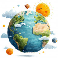 Nažehlovačka Planeta země ilustrovaná