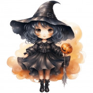 Nažehlovačka Malá čarodějka halloween