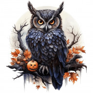 Nažehlovačka Sova Halloween
