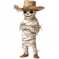 Nažehlovačka Kovboj Halloween mumie