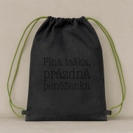 Vak na ramena Plná taška, prázdná peněženka