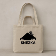 Taška Sněžka text béžová