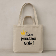Taška Jsem princezna vole! béžová