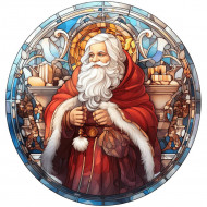 Nažehlovačka Santa vitráž