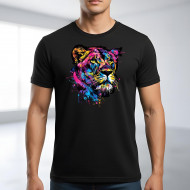 Tričko černé LVICE hlava color