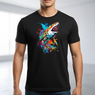 Tričko černé Žraločí útok color