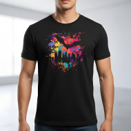 Tričko černé NETOPÝŘÍ městečko color