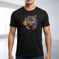 Tričko černé GEPARD hlava color