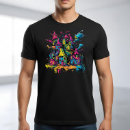 Tričko černé Strašidelné město color