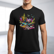 Tričko černé Horská řeka color