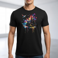 Tričko černé Strašidelný les