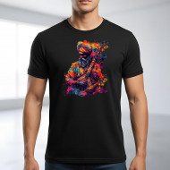 Tričko černé Jogín s tampurou color