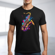 Tričko černé SAXOFON color I.