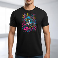 Tričko černé KOČKA ze snu color