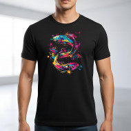 Tričko černé RYBY znamení color