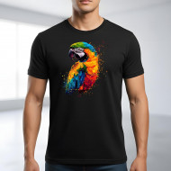 Tričko černé Papoušek ARA color II.