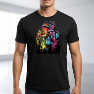 Tričko černé Temné městečko color